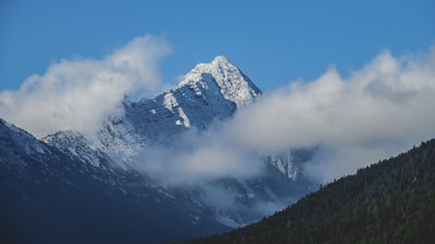 蓝天雪山